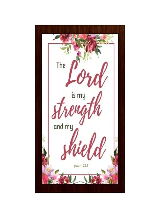 Printality Bible Verse Wall Photo Frame, Christians Hanging Photo Frames THE LORD IS MY STRENGTH - Image 1
